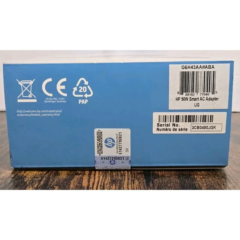 Genuine HP 90W Smart AC Power Adapter Charger - Open Box - Universal for HP